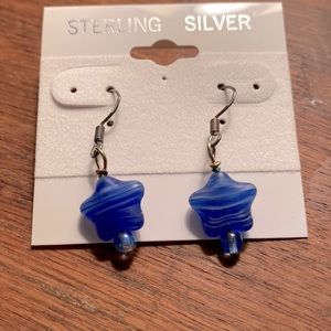 Sterling silver star earrings